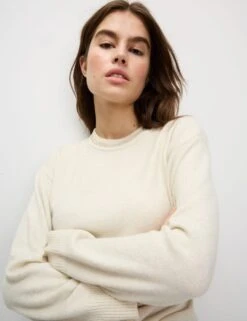 Air-Yarn Embellished Crew Neck Jumper -Marksandspencer Sale Store air yarn embellished crew neck jumper 6