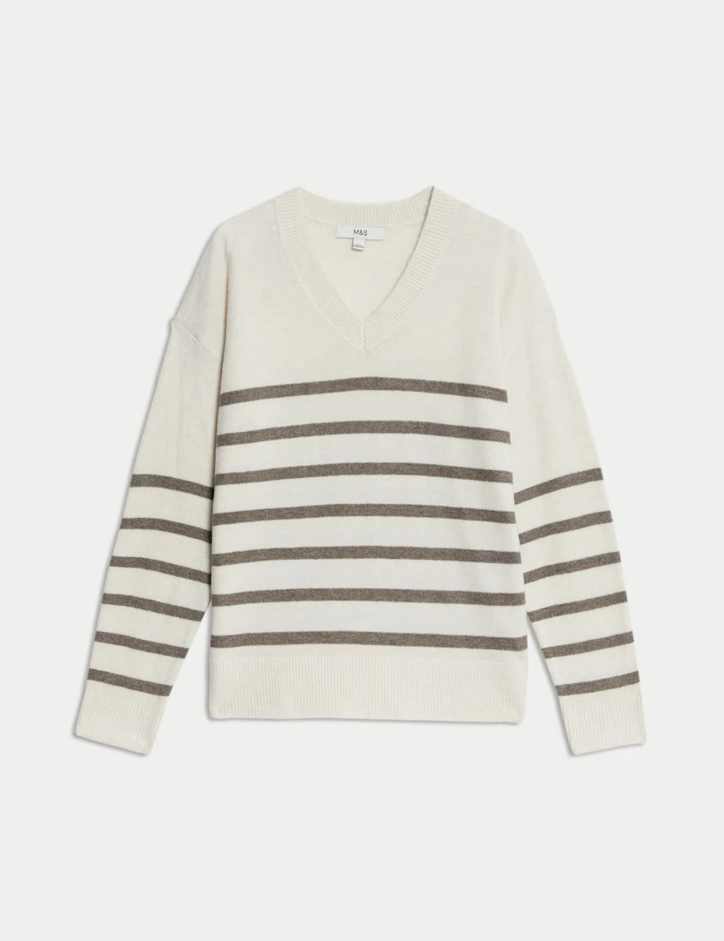 Air-Yarn Striped V-Neck Jumper 12 Air-Yarn Striped V-Neck Jumper - Image 12