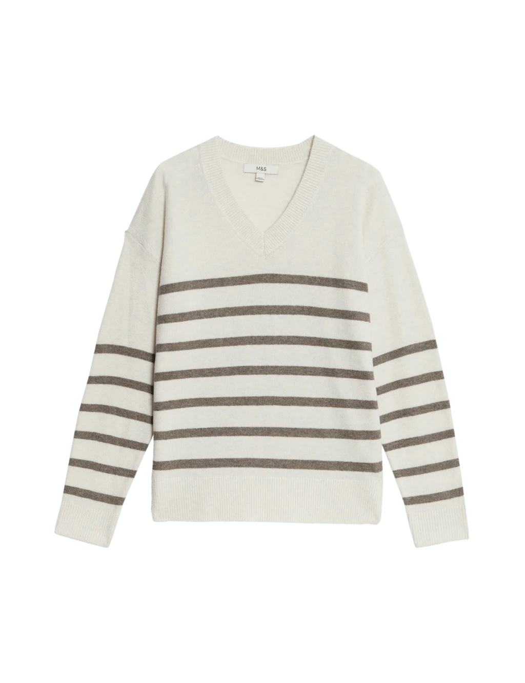 Air-Yarn Striped V-Neck Jumper 8 Air-Yarn Striped V-Neck Jumper - Image 8