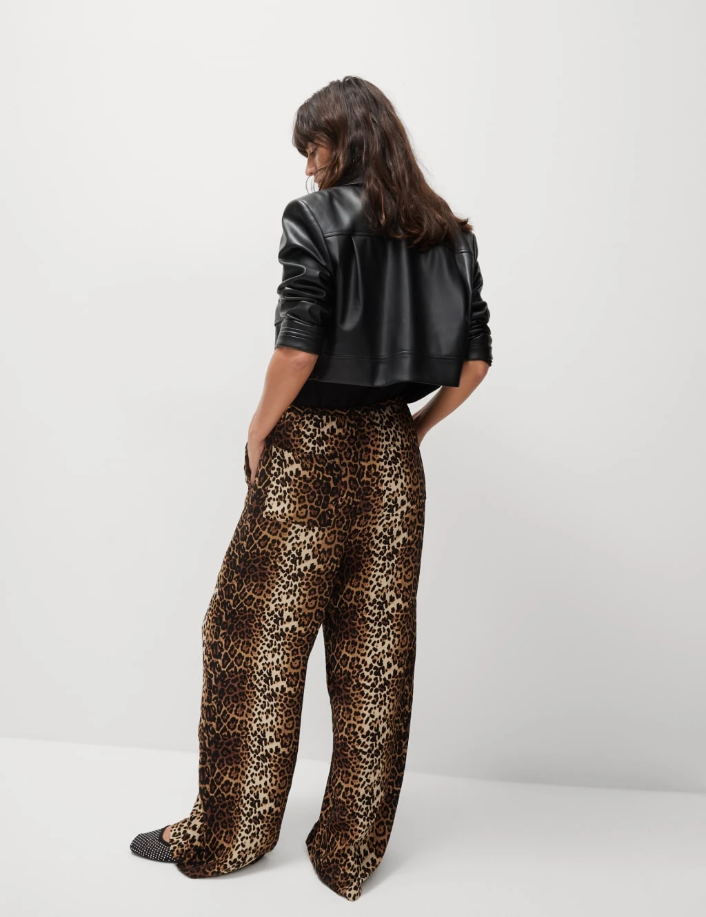 Animal Print Drawstring Wide Leg Trousers 11 Animal Print Drawstring Wide Leg Trousers - Image 11
