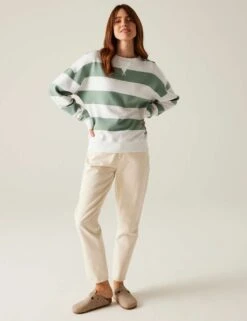 Regatta Avika II Cotton Rich Striped Jumper -Marksandspencer Sale Store avika ii cotton rich striped jumper 12