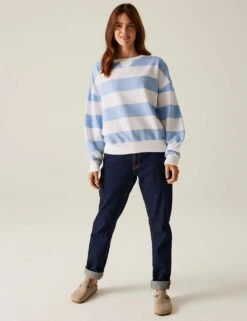 Regatta Avika II Cotton Rich Striped Jumper -Marksandspencer Sale Store avika ii cotton rich striped jumper 6