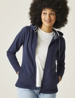 Regatta Bayletta Cotton Rich Striped Zip Up Hoodie -Marksandspencer Sale Store bayletta cotton rich striped zip up hoodie 9