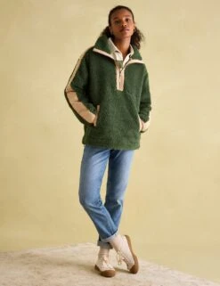 Joules Borg Half Zip Fleece -Marksandspencer Sale Store borg half zip fleece 10