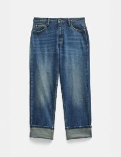Agnes Straight Leg Mid Rise Cropped Turn Up Jeans -Marksandspencer Sale Store boyfriend mid rise cropped turn up jeans 8