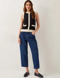 MONSOON Button Front Sleeveless Cardigan -Marksandspencer Sale Store button front sleeveless cardigan 5