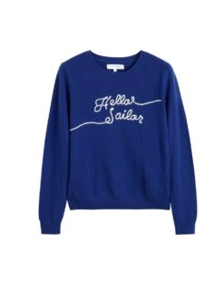 CHINTI & PARKER Cashmere Rich Slogan Crew Neck Jumper -Marksandspencer Sale Store cashmere rich slogan crew neck jumper 3
