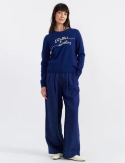 CHINTI & PARKER Cashmere Rich Slogan Crew Neck Jumper -Marksandspencer Sale Store cashmere rich slogan crew neck jumper 4