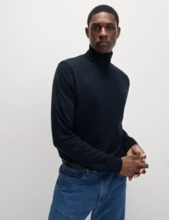 Cashmilon™ High Neck Half Zip Jumper -Marksandspencer Sale Store cashmilon high neck half zip jumper 15