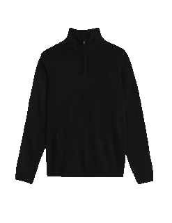 Cashmilon™ High Neck Half Zip Jumper -Marksandspencer Sale Store cashmilon high neck half zip jumper