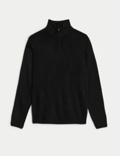 Cashmilon™ High Neck Half Zip Jumper -Marksandspencer Sale Store cashmilon high neck half zip jumper 8
