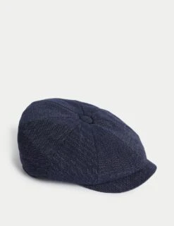 Checked Baker Boy Hat With Stormwear -Marksandspencer Sale Store checked baker boy hat with stormwear 2