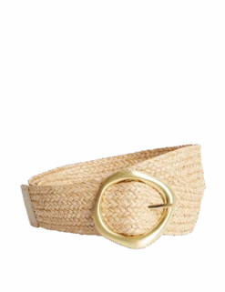 Circle Buckle Raffia Belt -Marksandspencer Sale Store circle buckle raffia belt