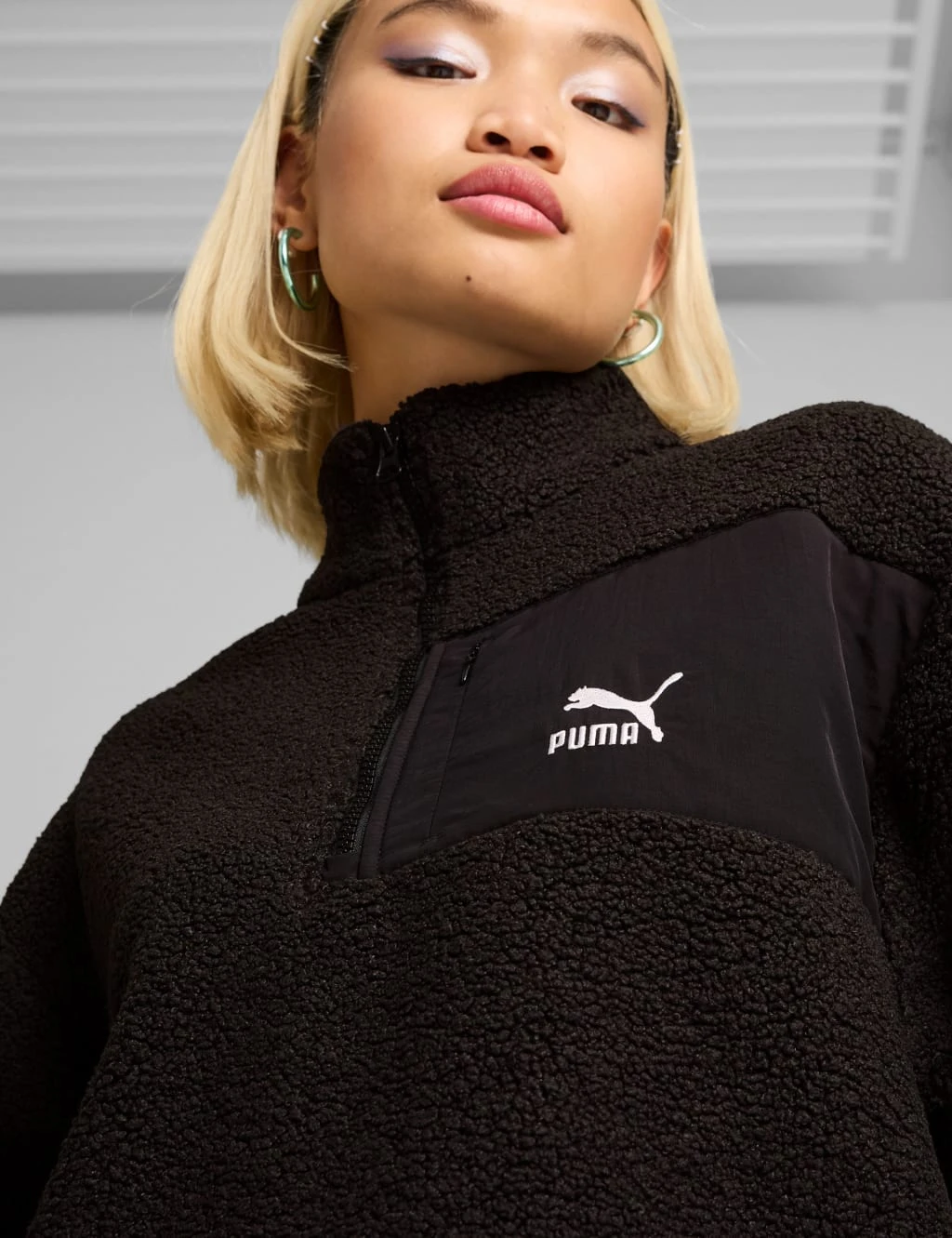 Puma Classics Winterized Fleece Half Zip Sweatshirt 14 Puma Classics Winterized Fleece Half Zip Sweatshirt - Image 14