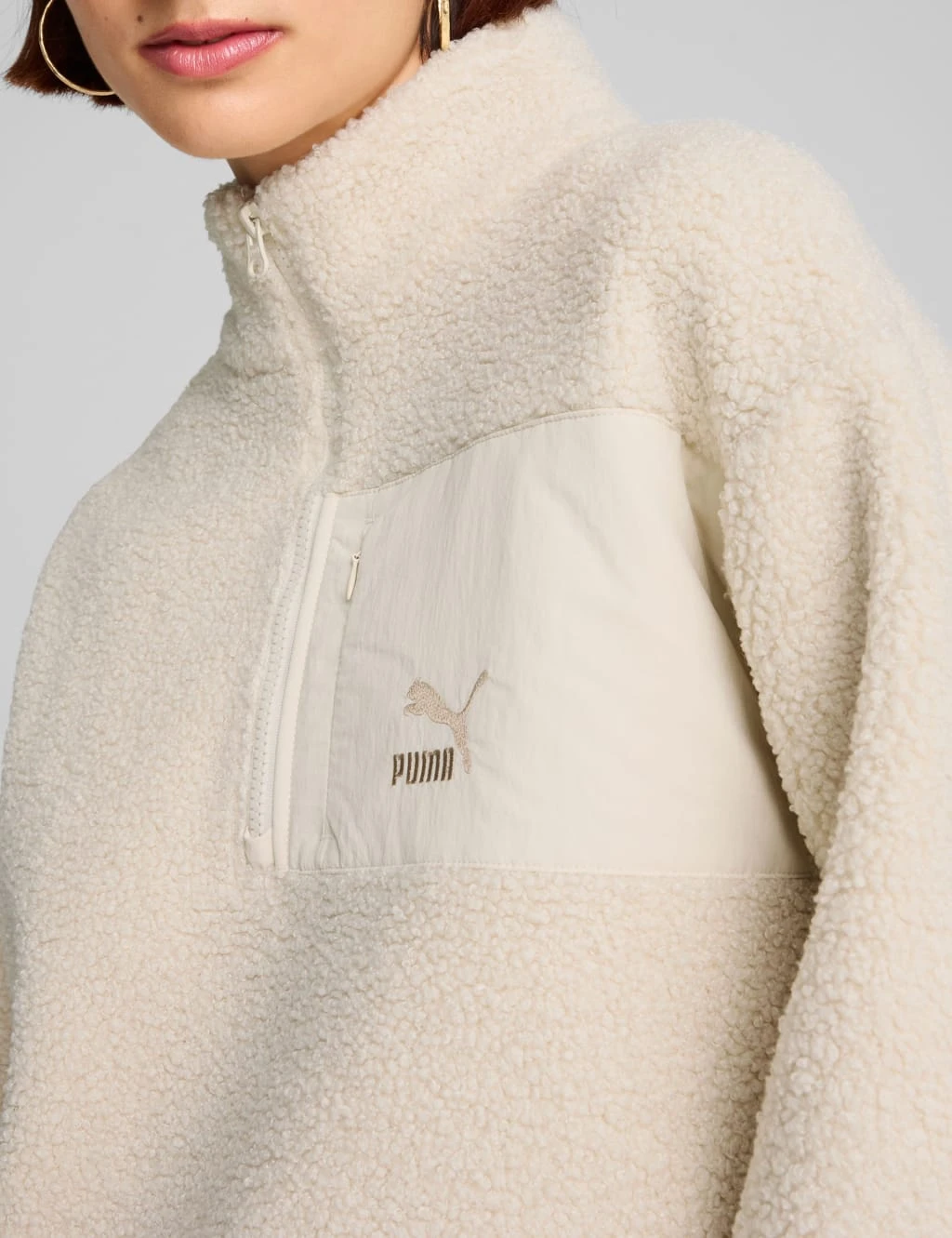 Puma Classics Winterized Fleece Half Zip Sweatshirt 8 Puma Classics Winterized Fleece Half Zip Sweatshirt - Image 8