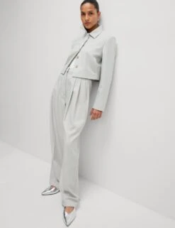 Collared Cropped Jacket -Marksandspencer Sale Store collared cropped jacket 10