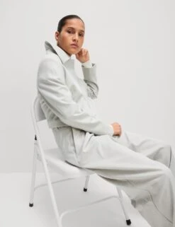 Collared Cropped Jacket -Marksandspencer Sale Store collared cropped jacket 8