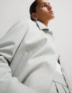 Collared Cropped Jacket -Marksandspencer Sale Store collared cropped jacket 9