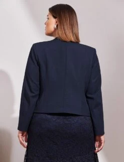 Collarless Cropped Blazer -Marksandspencer Sale Store collarless cropped blazer 10