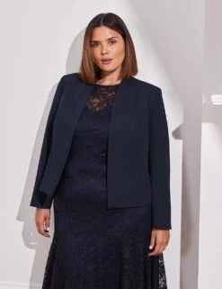 Collarless Cropped Blazer -Marksandspencer Sale Store collarless cropped blazer 13