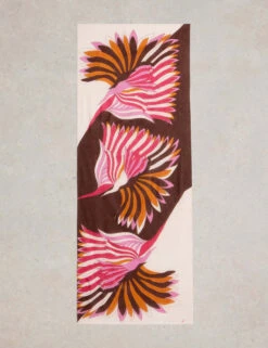 WHITE STUFF Cotton Blend Bird Print Scarf -Marksandspencer Sale Store cotton blend bird print scarf 4