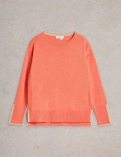 WHITE STUFF Cotton Blend Crew Neck Jumper -Marksandspencer Sale Store cotton blend crew neck jumper 7