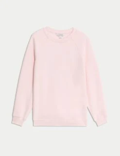 Cotton Blend Crew Neck Sweatshirt -Marksandspencer Sale Store cotton blend crew neck sweatshirt 14