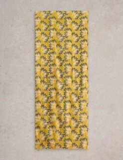 WHITE STUFF Cotton Blend Floral Scarf -Marksandspencer Sale Store cotton blend floral scarf 4