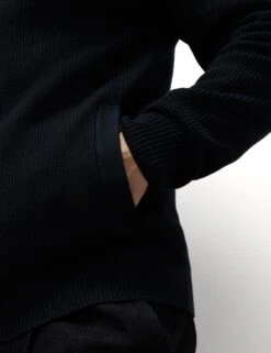 Cotton Blend Funnel Neck Zip Up Jumper -Marksandspencer Sale Store cotton blend funnel neck zip up jumper 12