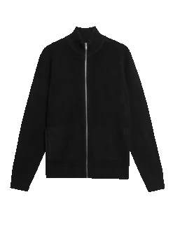 Cotton Blend Funnel Neck Zip Up Jumper -Marksandspencer Sale Store cotton blend funnel neck zip up jumper