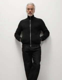 Cotton Blend Funnel Neck Zip Up Jumper -Marksandspencer Sale Store cotton blend funnel neck zip up jumper 9