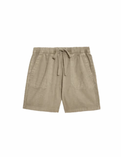 Cotton Blend Garment Dye Shorts 31 Cotton Blend Garment Dye Shorts -Marksandspencer Sale Store cotton blend garment dye shorts 1
