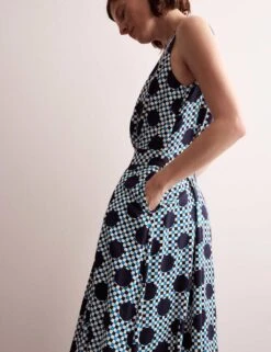 Jaeger Cotton Blend Gingham Spot Print Midi Dress 33 Jaeger Cotton Blend Gingham Spot Print Midi Dress -Marksandspencer Sale Store cotton blend gingham spot print midi dress 15
