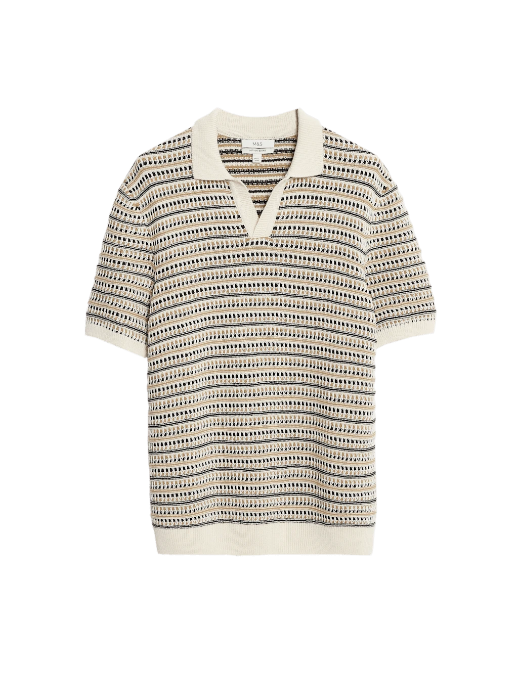 Cotton Blend Knitted Polo Shirt 14 Cotton Blend Knitted Polo Shirt - Image 14