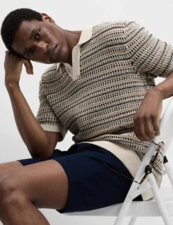 Cotton Blend Knitted Polo Shirt 37 Cotton Blend Knitted Polo Shirt -Marksandspencer Sale Store cotton blend knitted polo shirt 16