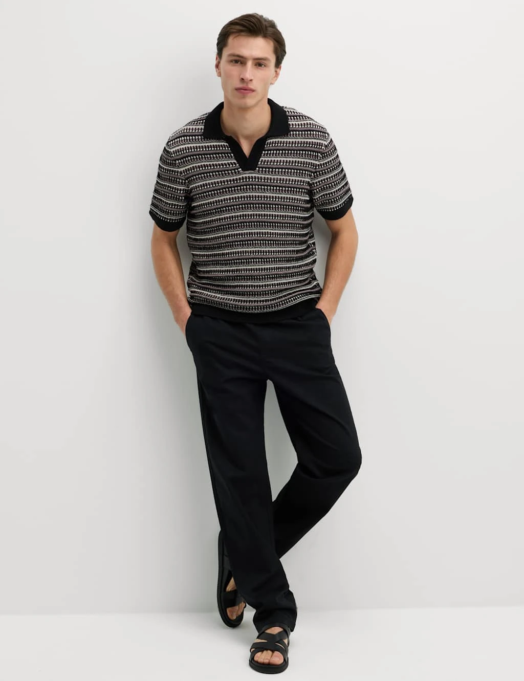 Cotton Blend Knitted Polo Shirt 11 Cotton Blend Knitted Polo Shirt - Image 11