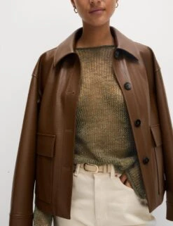 Cotton Blend Metallic Jumper With Linen -Marksandspencer Sale Store cotton blend metallic jumper with linen 11