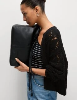 Cotton Blend Open Stitch Cropped Cardigan -Marksandspencer Sale Store cotton blend open stitch cropped cardigan 10