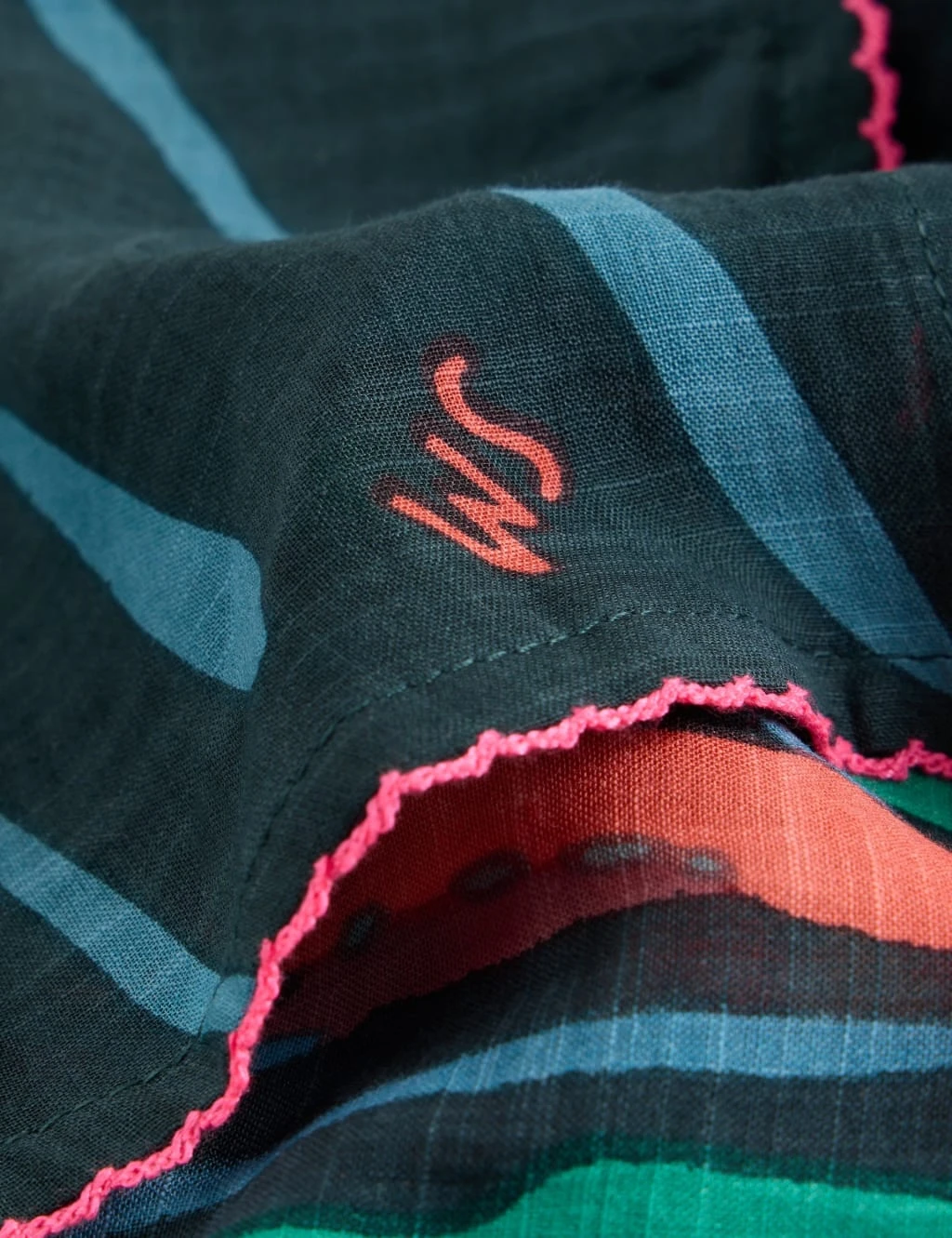 WHITE STUFF Cotton Blend Printed Scarf 4 WHITE STUFF Cotton Blend Printed Scarf - Image 4