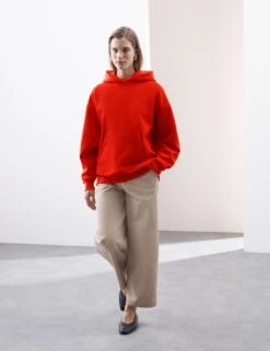 Cotton Blend Relaxed Hoodie -Marksandspencer Sale Store cotton blend relaxed hoodie 17