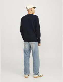 Jack & Jones Cotton Blend RibbedCrew Neck Jumper -Marksandspencer Sale Store cotton blend ribbedcrew neck jumper 15