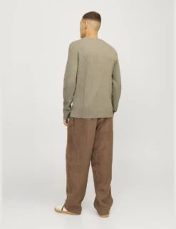 Jack & Jones Cotton Blend RibbedCrew Neck Jumper -Marksandspencer Sale Store cotton blend ribbedcrew neck jumper 8