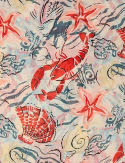 Cotton Blend Sea Scene Printed Scarf -Marksandspencer Sale Store cotton blend sea scene printed scarf 3