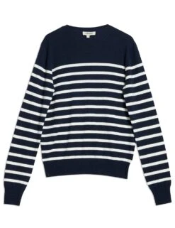 Cotton Blend Striped Jumper With Wool -Marksandspencer Sale Store cotton blend striped jumper with wool 5