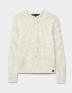 Cotton Blend Textured Crew Neck Cardigan -Marksandspencer Sale Store cotton blend textured crew neck cardigan 11