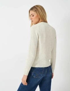 Cotton Blend Textured Crew Neck Cardigan -Marksandspencer Sale Store cotton blend textured crew neck cardigan 12