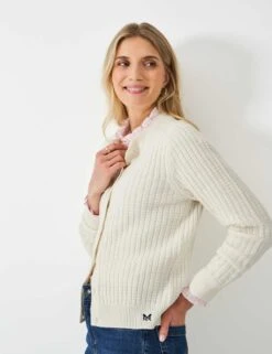 Cotton Blend Textured Crew Neck Cardigan -Marksandspencer Sale Store cotton blend textured crew neck cardigan 13