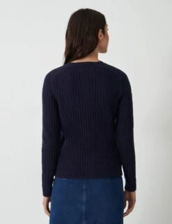 Cotton Blend Textured Crew Neck Cardigan -Marksandspencer Sale Store cotton blend textured crew neck cardigan 7