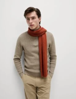 Cotton Blend Half Up Ribbed Jumper -Marksandspencer Sale Store cotton blend zip up ribbed jumper 7