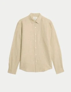 Cotton Linen Blend Shirt -Marksandspencer Sale Store cotton linen blend shirt 10